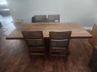 Used large wooden table