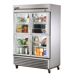 True T-49G-4 Reach-In Refrigerator - Four Glass Half Door - 49 Cu. Ft.

