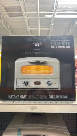 Graphite Grill & Toaster Oven. NO PREHEAT TIME.  $99