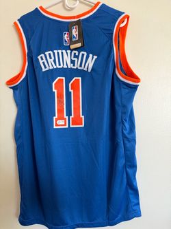 Jalen Brunson signed New York Knicks autographed Nike jersey w/COA XXL/54 - 28-02