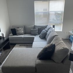 SP Harper Foam II armless sectional couch