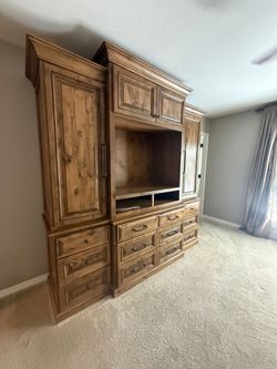 Free TV entertainment center shelving