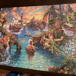 Chaco Disney Peter Pan Thomas Kincade 1000 Pc Puzzle (All Pieces Accounted For)