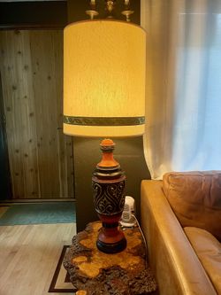 Rad Large Ceramic Mid Century Lamp 