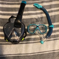 US Divers Dryview Full-Face Snorkel Mask (Black/Teal)