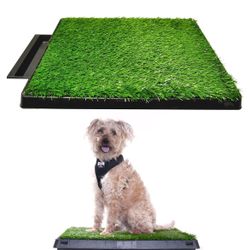 Dog Grass Pad with Tray, 20 x 25 w/Drawer