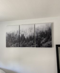 3 Panel Forest Wall Art
