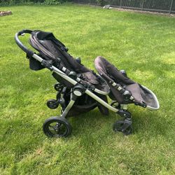 City select Double Stroller W/ Skateboard 