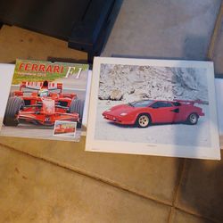 15 car Posters and 1 Ferrari Calendar $7 each