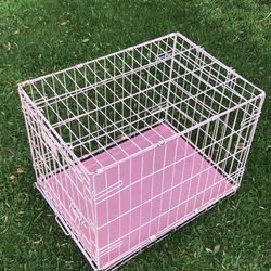 Small-Medium Pink Dog Crate❗️Please Read All