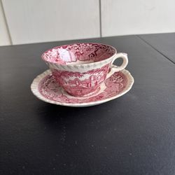 Mason's Vista England Pink cup and saucer