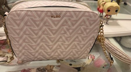 Aldo Pink Monogram Crossbody Bag