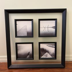 Lakeside Lake Wall Decor Art Wood Glass