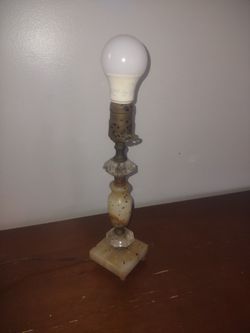 Antique Marble And Glass Lamp .Pick Up In Selden NY..