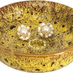 ARTKETTY Ceramic Jewelry Tray - New - Yellow
