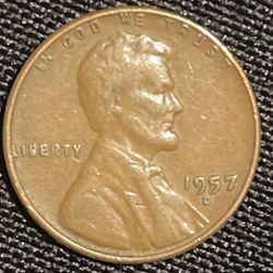 1957 Wheat Error Penny 