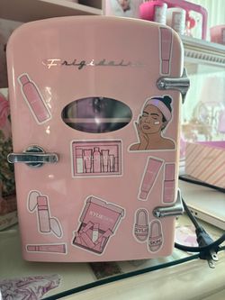 Pink Frigidaire mini Fridge
