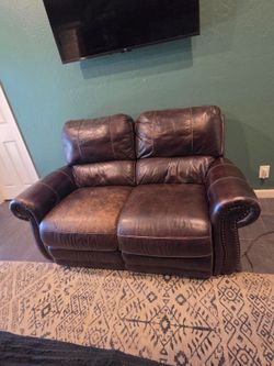 High backed love seat sofa