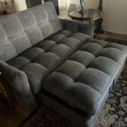Like New! Very Lightly Used Convertible Love Seat For Small Area