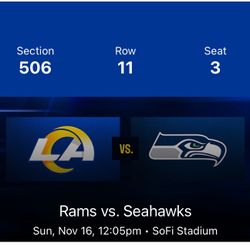 Rams Vs Seahawks 