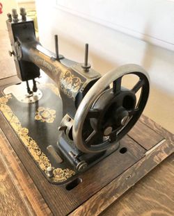 White Antique Rotary Sewing Machine Thumbnail