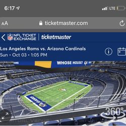 La Rams Vs Arizona Cardinals Section 506 Row 6 9-10