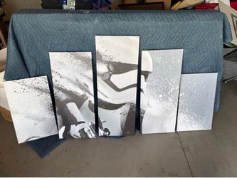 5 Pc Star Wars Stormtrooper Canvas Print Wall Art Home Decor