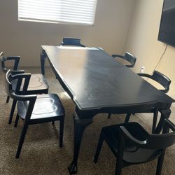🔥 Modern Black Dining Room Set – $500 OBO 🔥