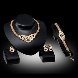 Jewelry Set, 18K Gold Plated, 5 Piece