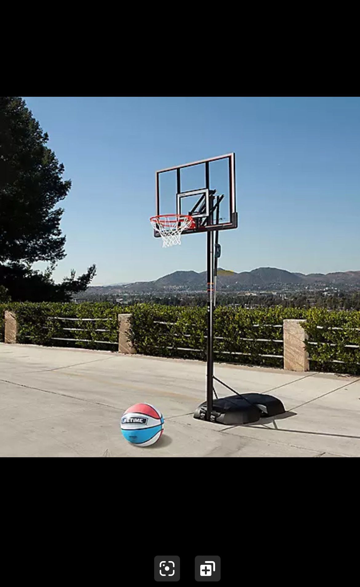 Lifetime shatter proof basketball hoop