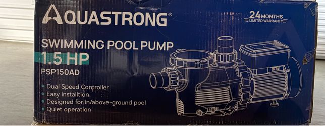Aquastrong 1.5 HP In/Above Ground Dual Speed Pool Pump, 115V, 4795GPH High Flow