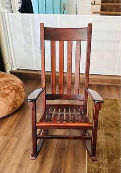 Sturdy wooden rocking chair