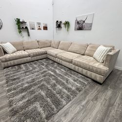 Cream Sectional Couch - Free Delivery