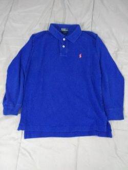 POLO RALPH LAUREN - BLUE LONG-SLEEVE SHIRT -SIZE SMALL (18/10)