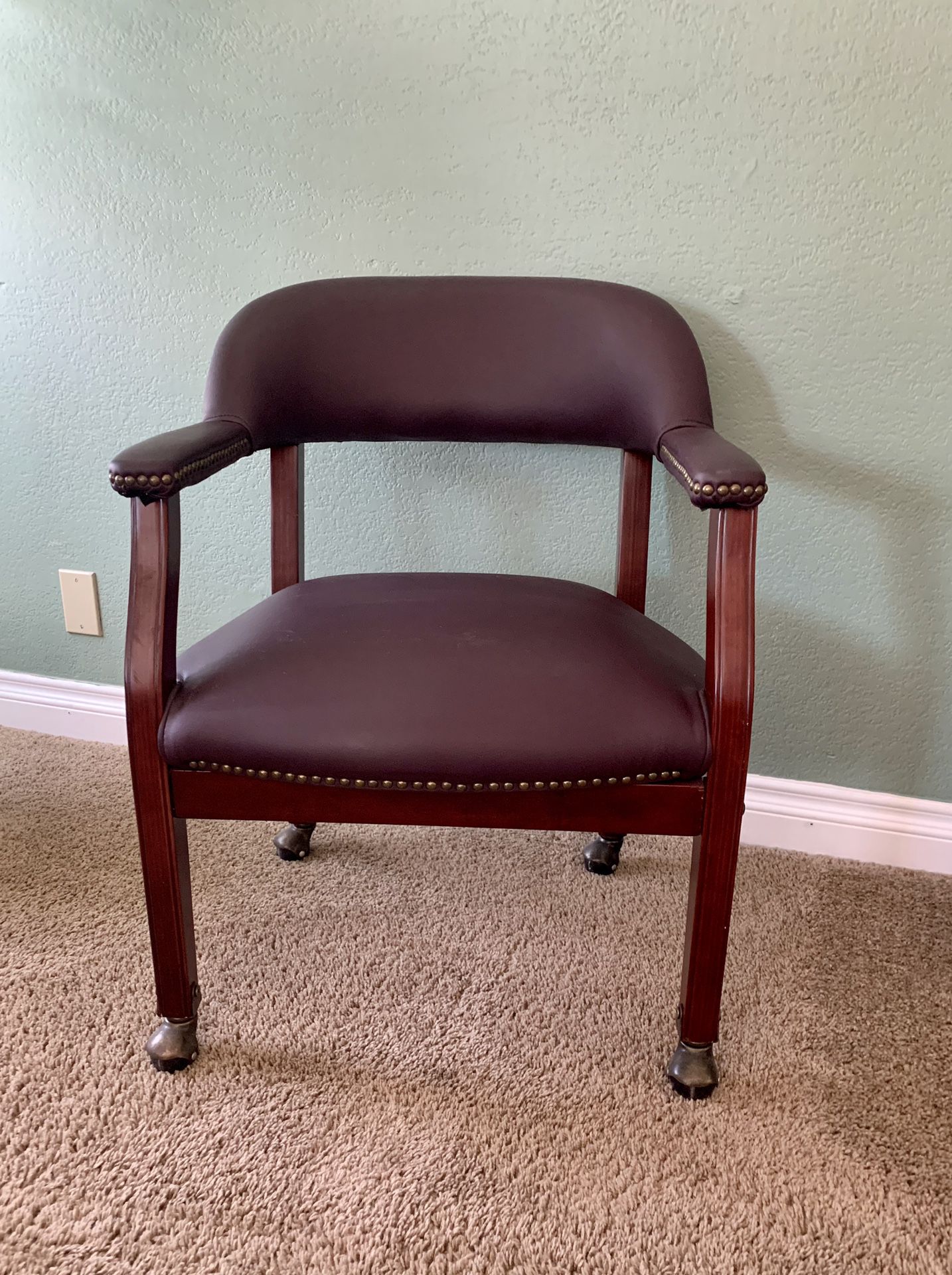 Purple Wood Office Chair