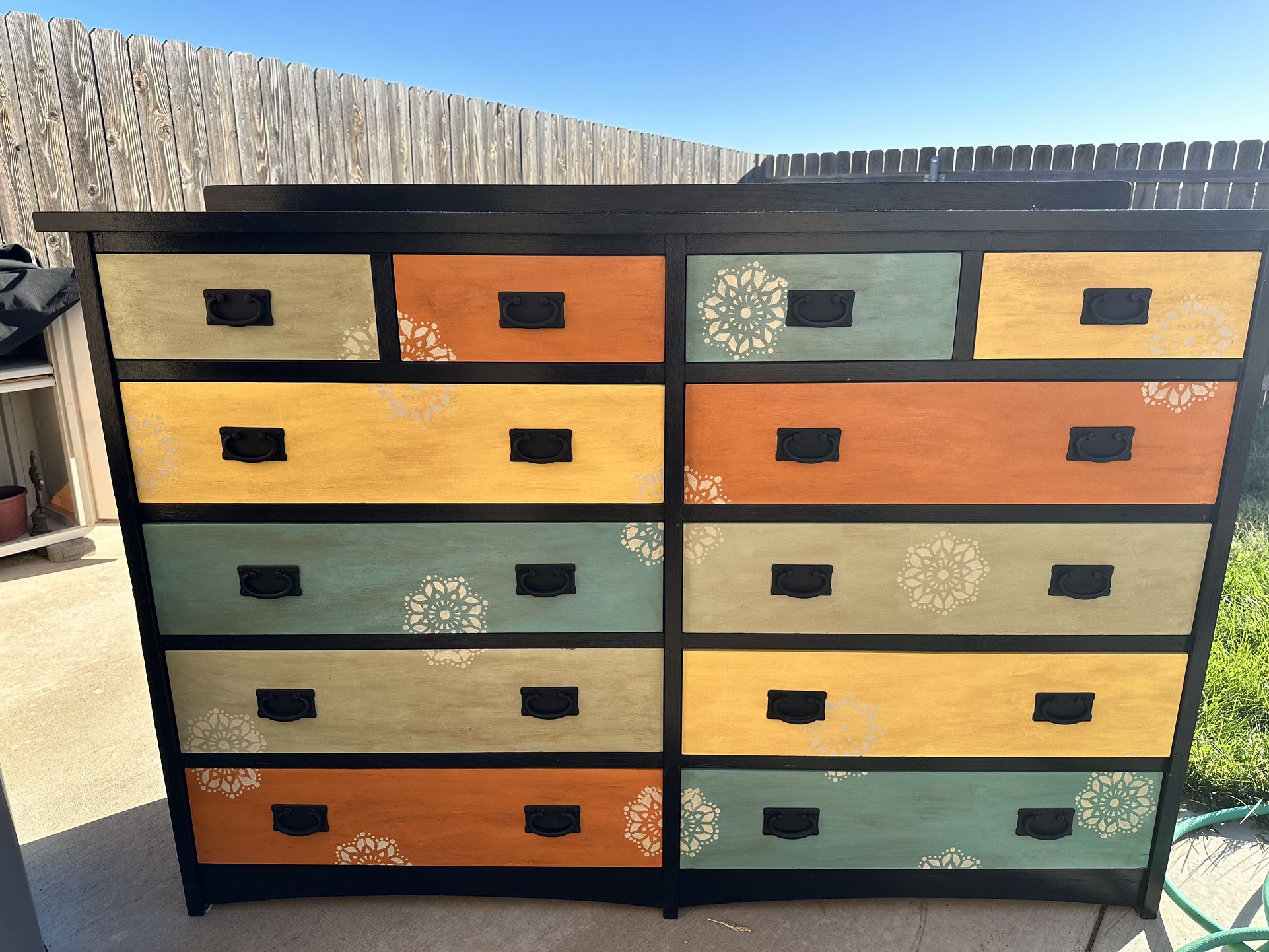 Free-All Wood 8 Drawer Dresser