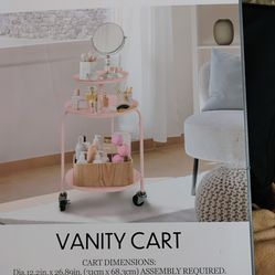 Room 2 room vanity cart pink new in box