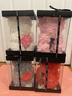 Rose Teddy Bear, unique and precious handmade  gift for Birthday,wedding,anniversery,any occassion