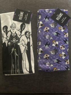 Disney Villains Set of 4 Kitchen Towels -
