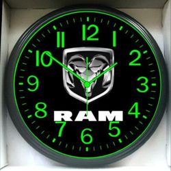 Dodge Ram Hemi Super Bee Garage Shop Glow In The Dark Wall Clock New!