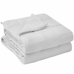 Weighted Blanket | 15 Lbs, 60" X 80", White