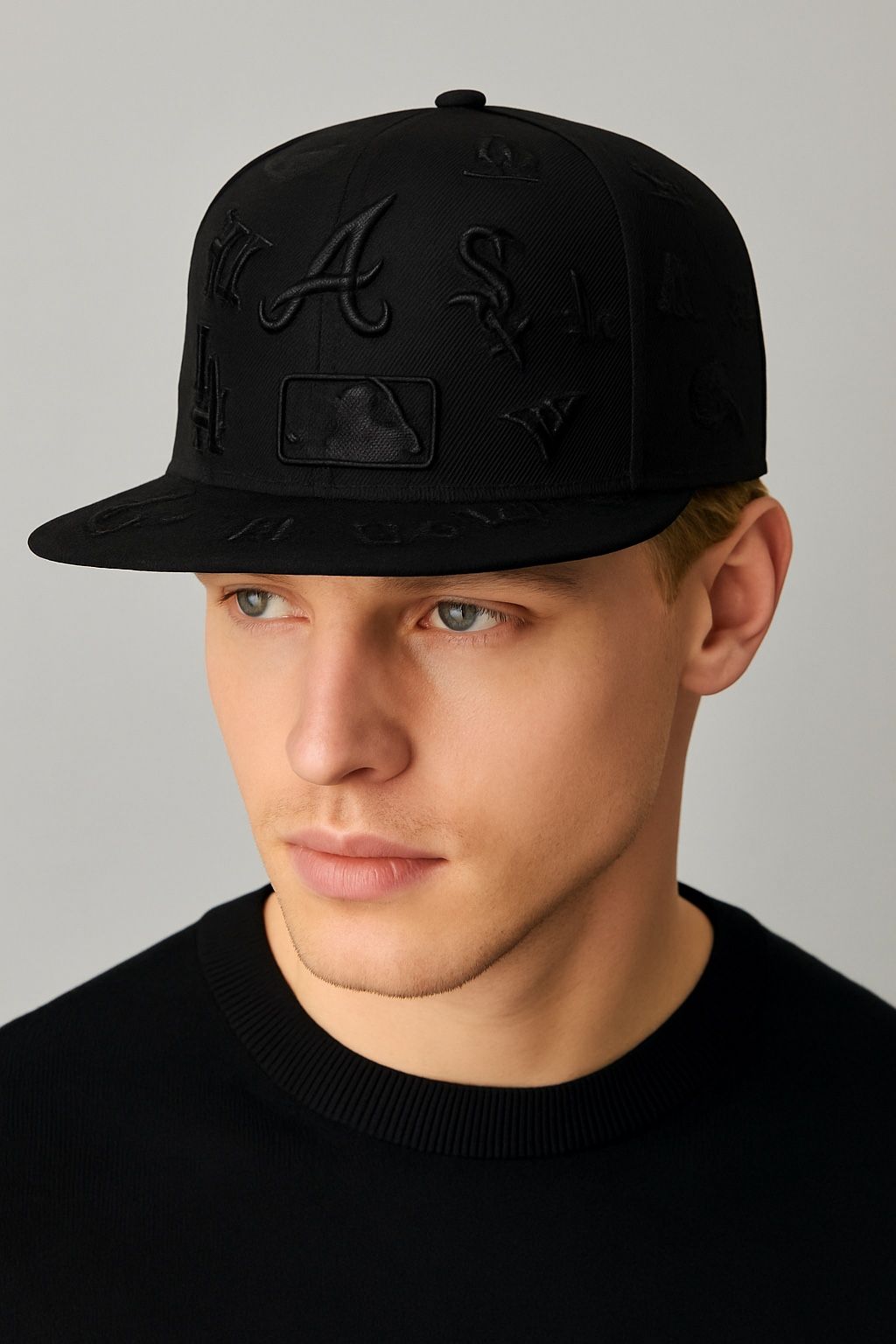 New Era MLB All Over Black 59FIFTY Fitted Cap 7 3/8