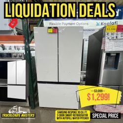 Appliances And Contemporary/modern Furniture-refrigerator, Coffee Table, Chairs, Washer And Dryer, And More