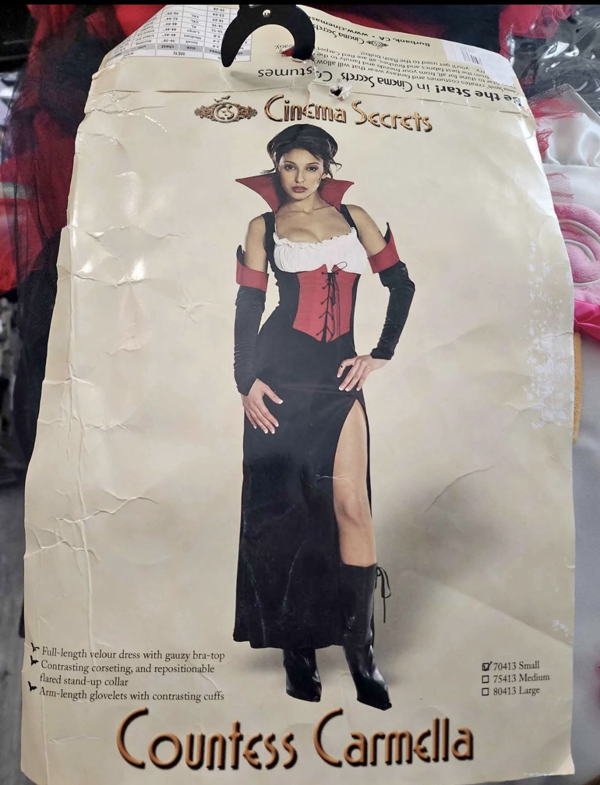 Vampire Costume Size Small