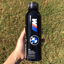 Black BMW Motorsport M3 Refillable Insulated Water Bottle Aluminum Flask Outdoors Cars Sports Racing OEM Genuine E30 E36 E46 BMW 3 Series Auto Parts