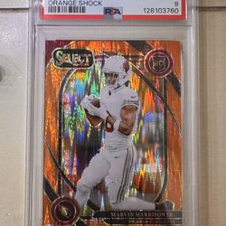 2024 Select Marvin Harrison Jr Orange Shock #217 PSA 9