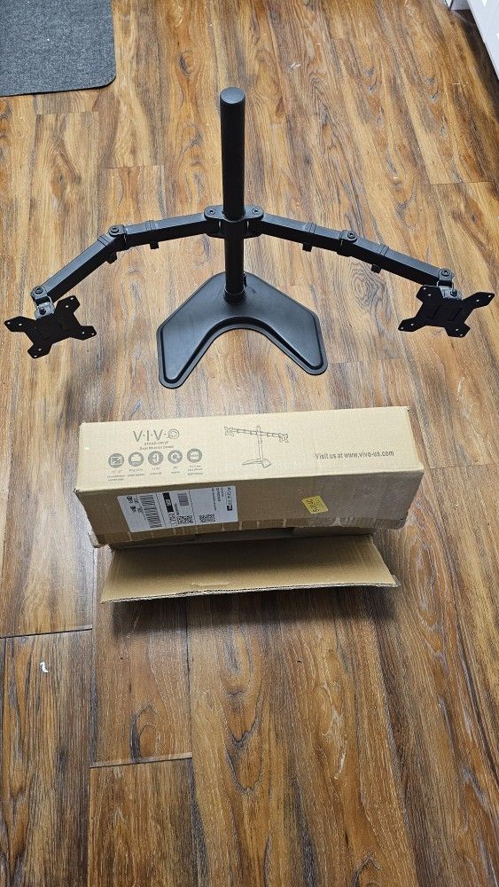 Dual 27 Inch Monitor Stand With Original Box Great Condition - Brand: Vivo