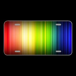 License Plate Novelty Car Front Lines Rainbow Colors Spectrum Color