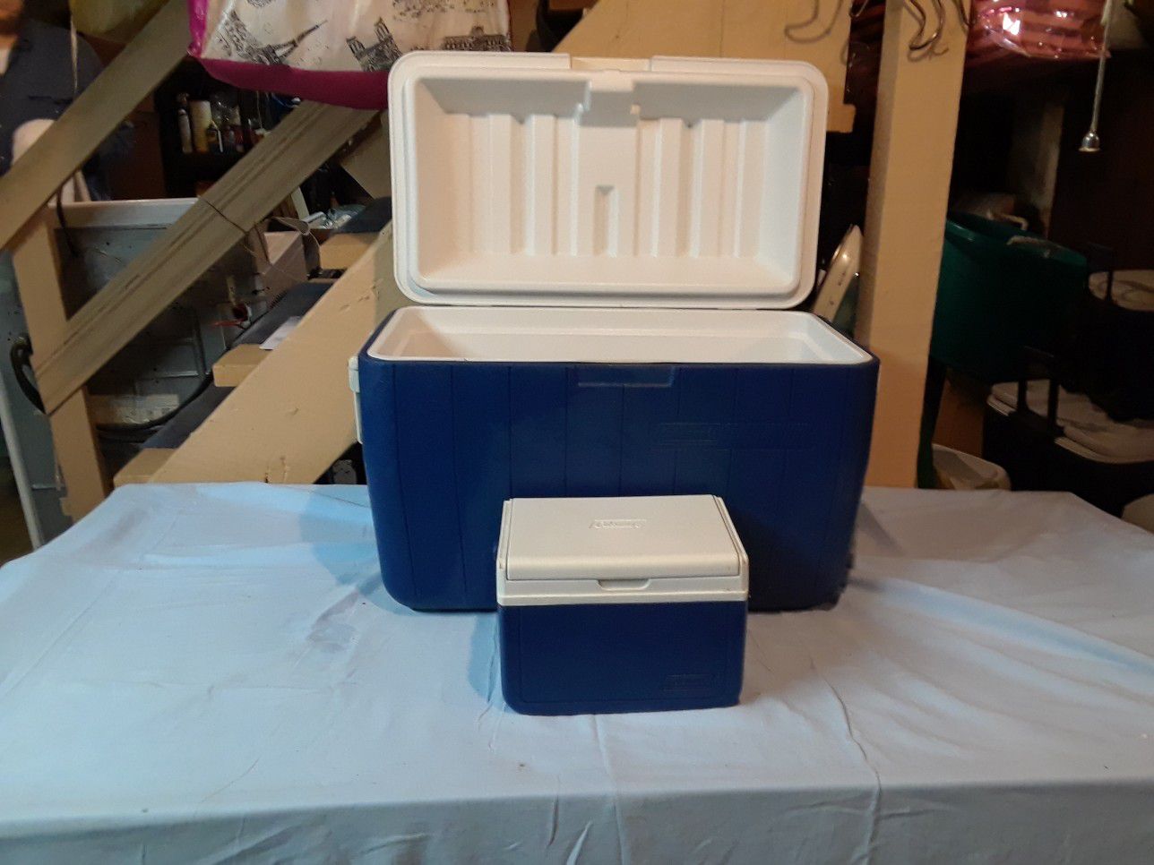 2 Coleman coolers,used
