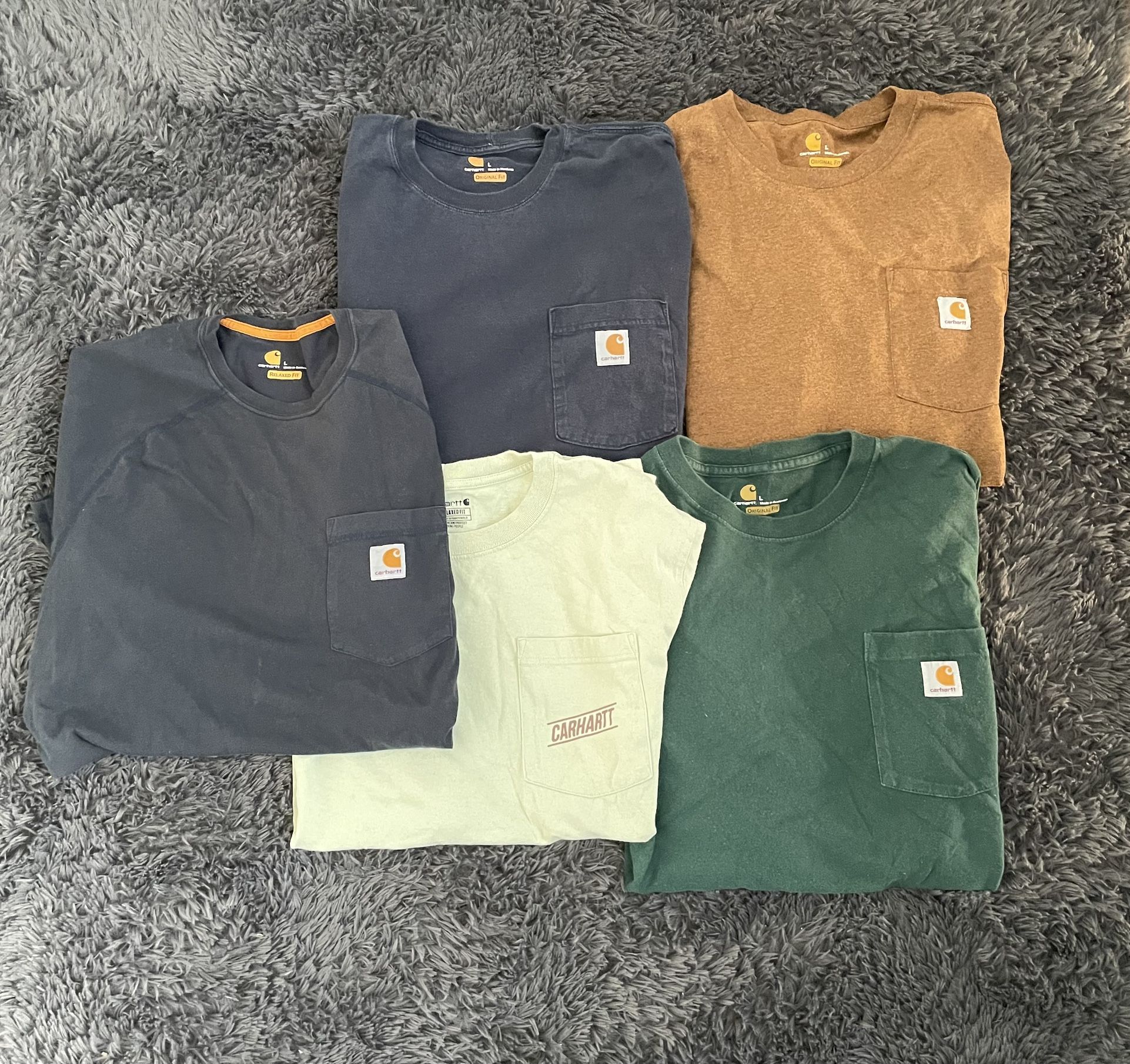 Carhartt Shirt lot of 5 Vintage